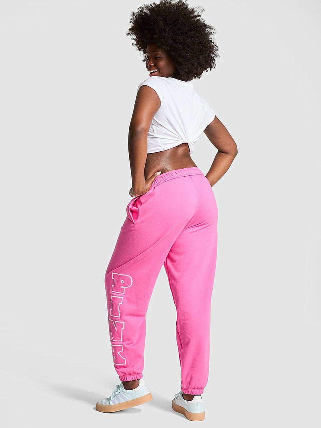 vs Pink Ivy Fleece Campus Sweatpants Pink Gossip 2 of 3 