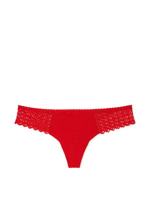 No-Show Heart Lace Thong Panty