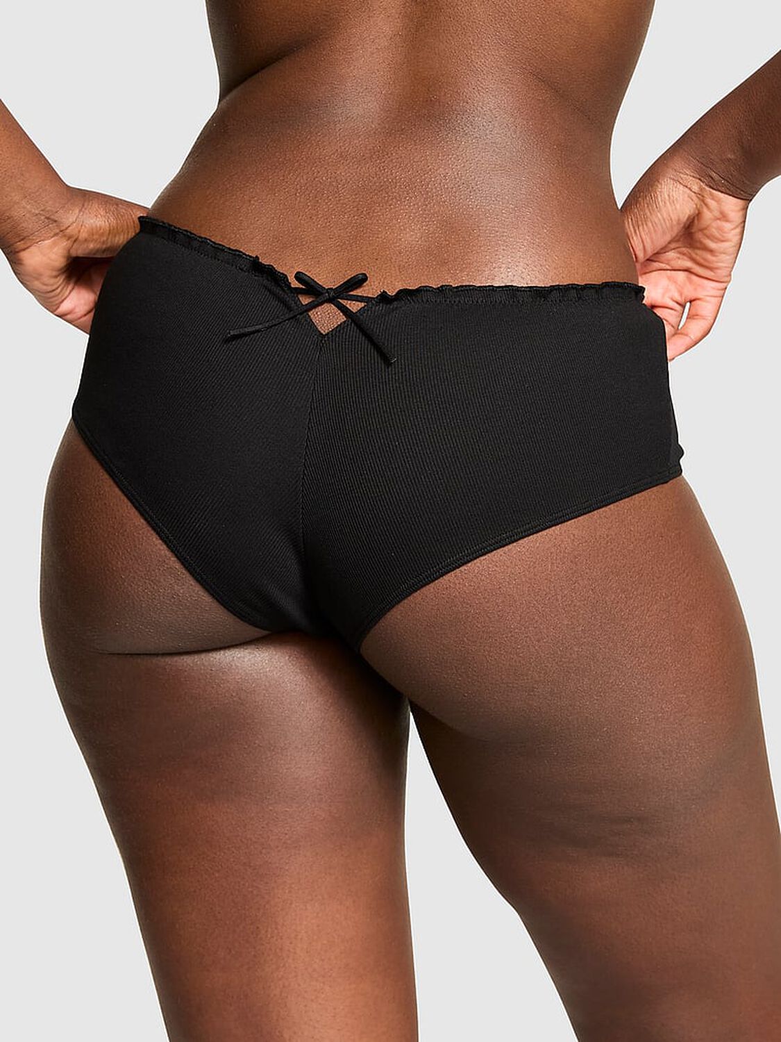 vs Pink Cotton Cheeky Panty Black 2 of 3 