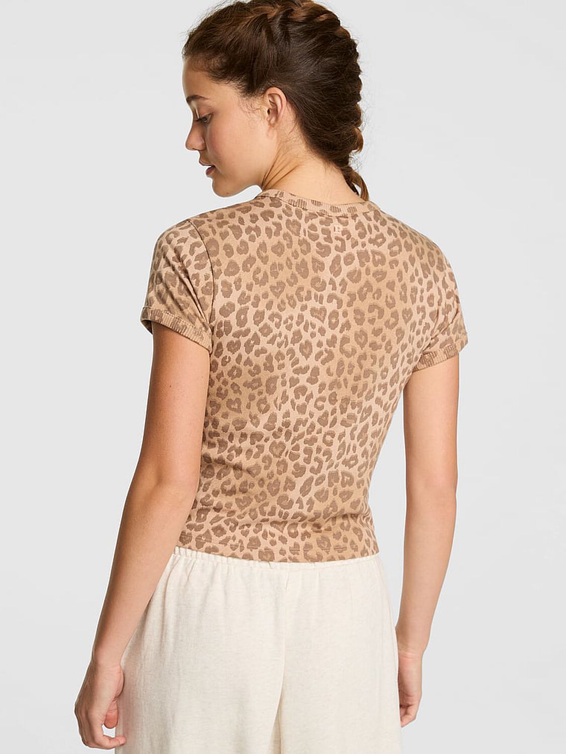 vs Pink Retro Cotton Tee Leopard Band 2 of 3 