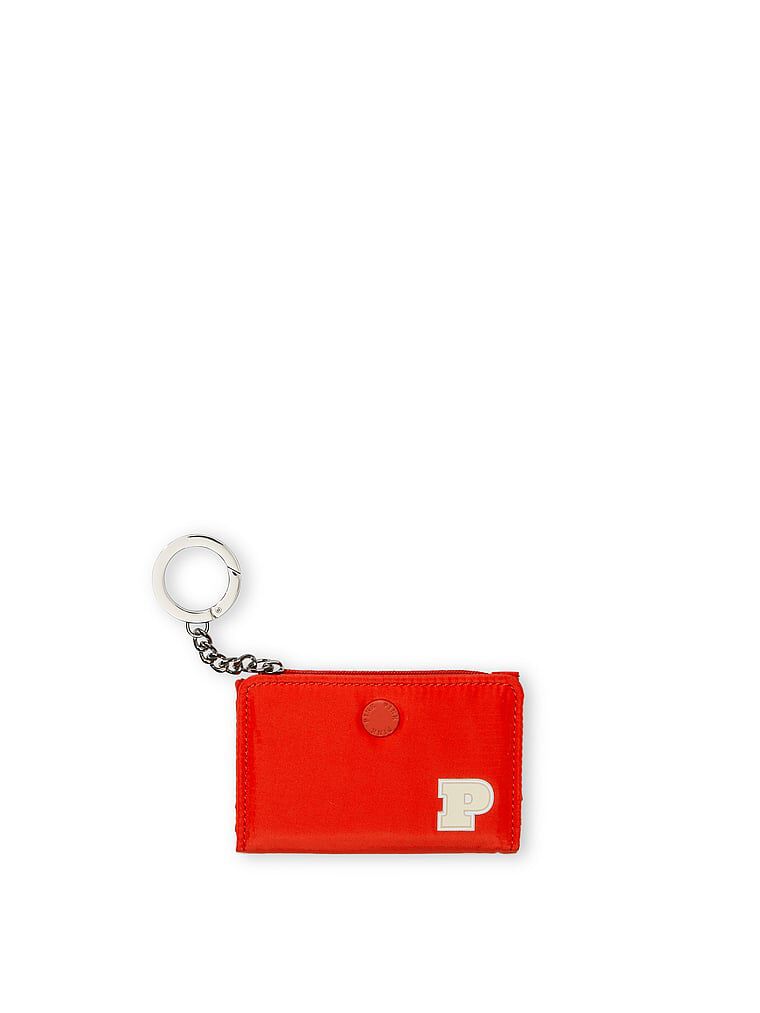 Zip Card Holder Keychain Bright Vermillion One Size | Victoria's