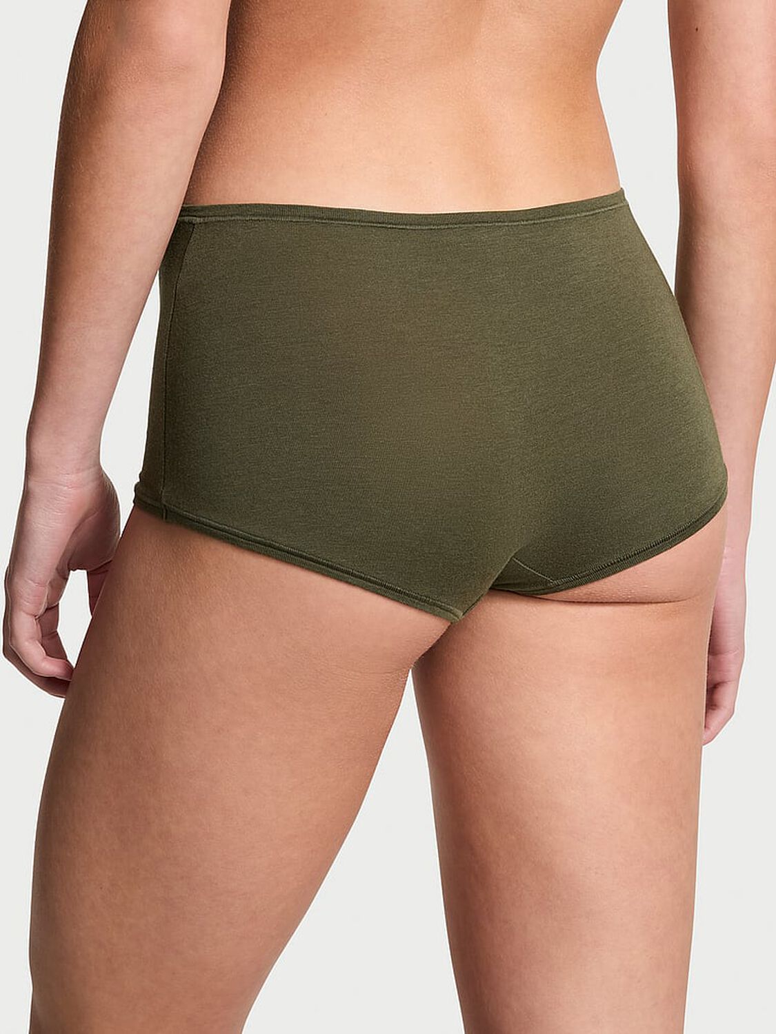 vs Pink Cotton Boyshort Panty Casual New Olive 2 of 3 