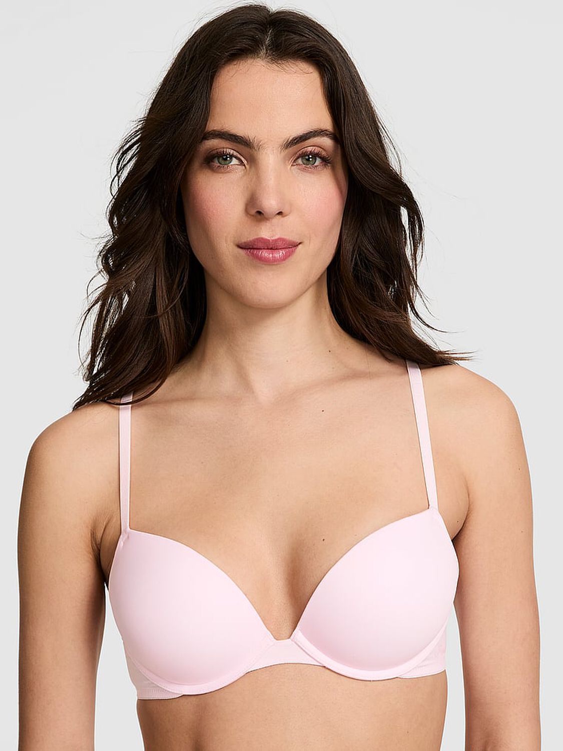 vs Pink Wear Everywhere Wear Everywhere Super Push-Up Bra Pink Tulip 1 of 3 