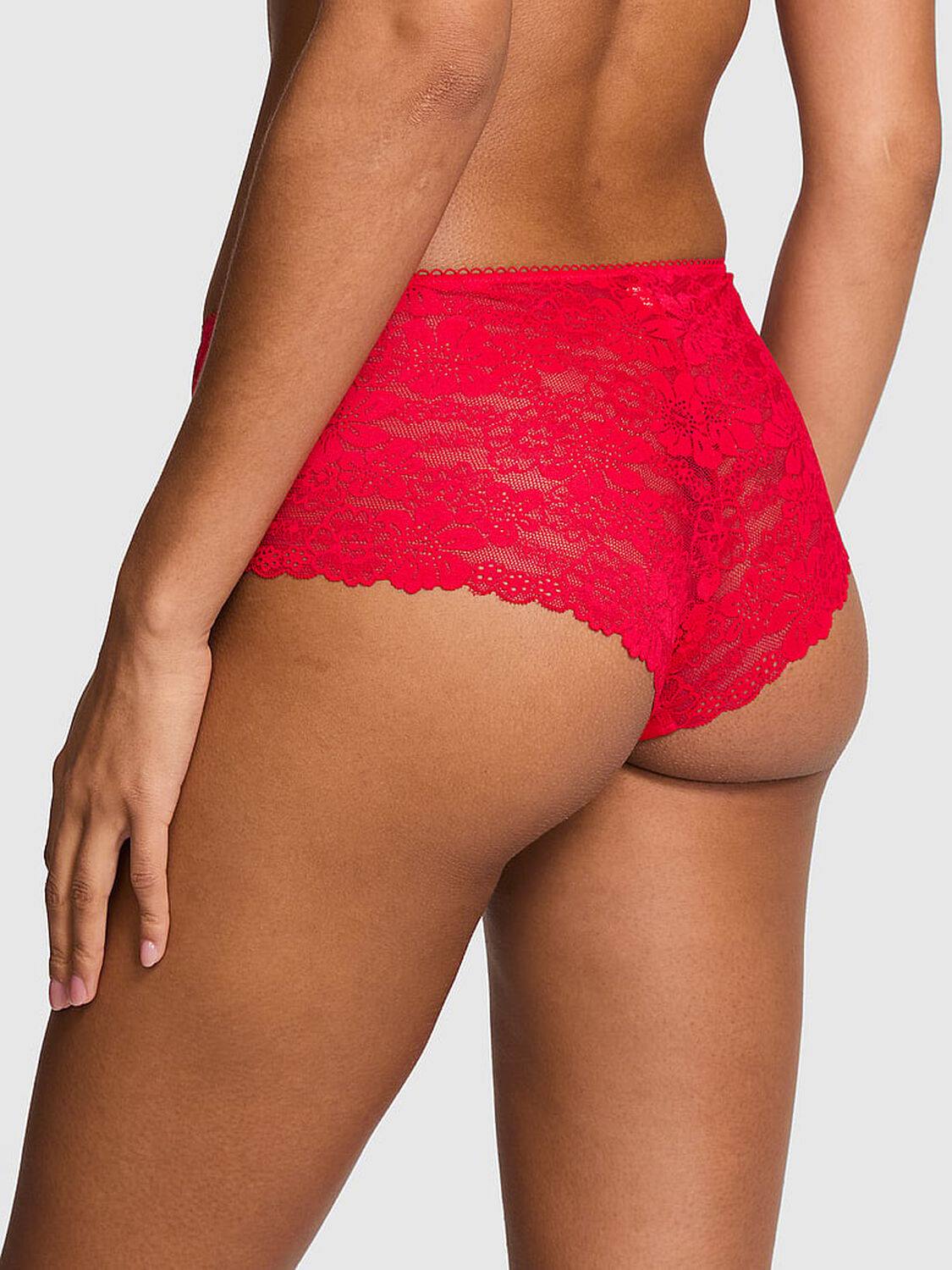 vs Pink No-Show Cheeky Panty Red Pepper 2 of 3 