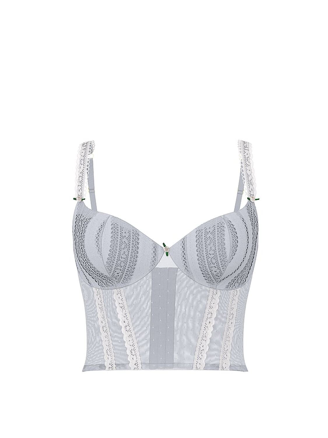 vs Pink Wink PINK Wink&trade; Lightly Lined Scoop Corset Top Adrift Blue / Coconut White 3 of 4 