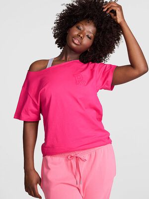 Campus Cotton&trade; Off-The-Shoulder Tee