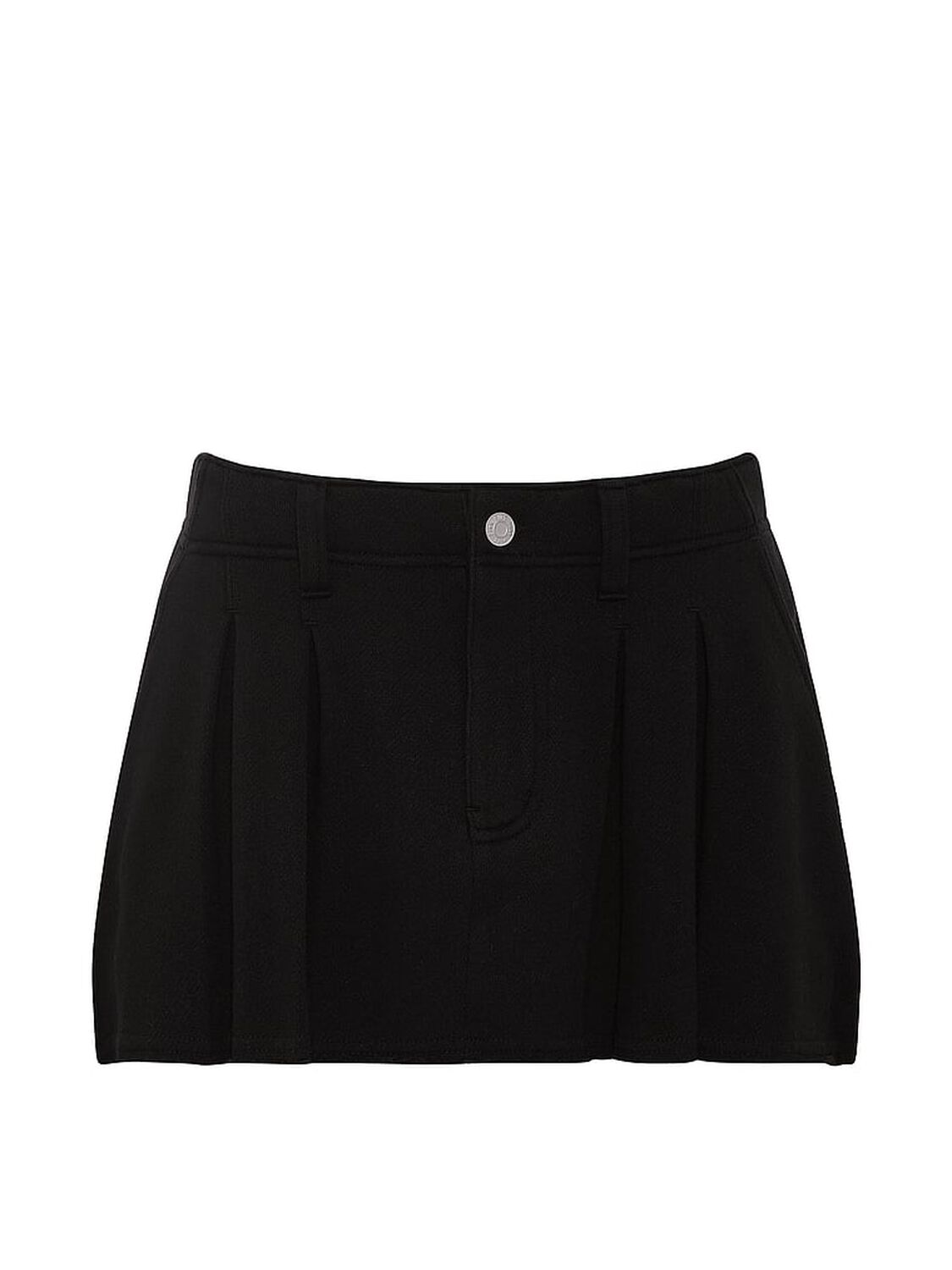 vs Pink Campus Fleece&trade; Pleated Skort Pure Black 3 of 3 