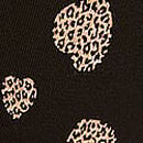 Cotton String Bikini Panty, Black Leo Heart, swatch