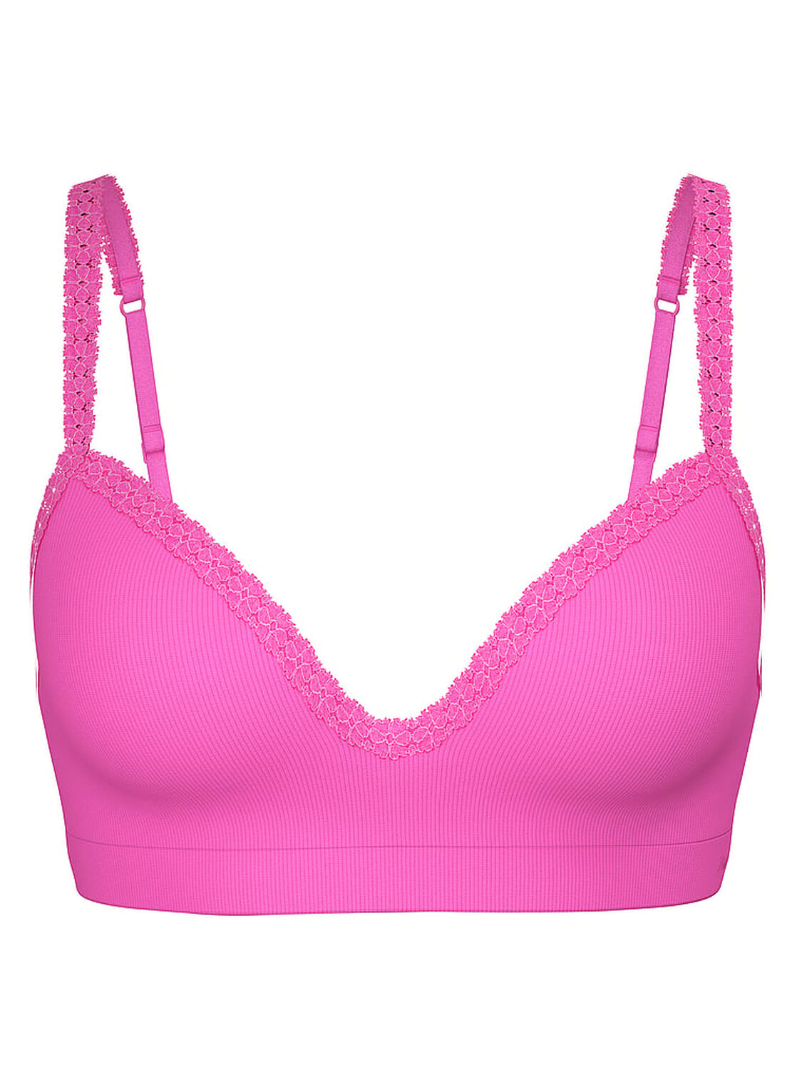 vs Pink Bralettes & Bra Tops Seamless Push-Up Wireless Bralette Pink Gossip 3 of 3 