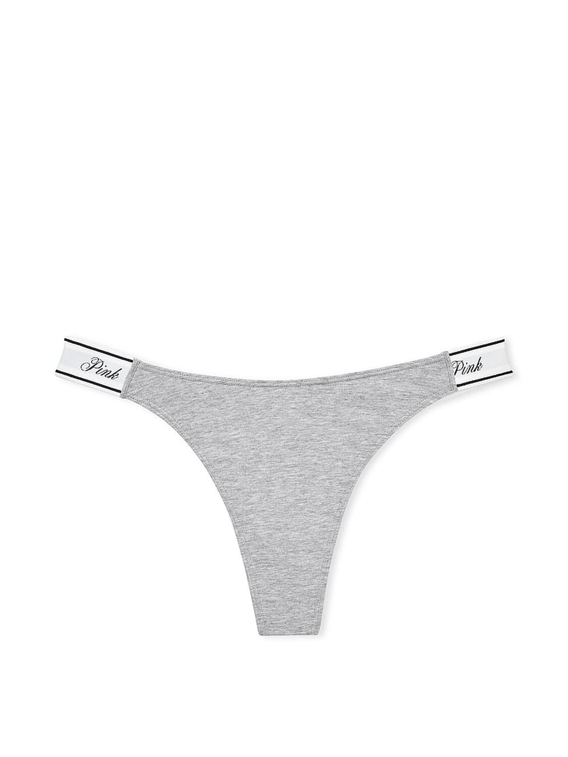 vs Pink Logo Cotton High-Leg Thong Panty 3 of 3 
