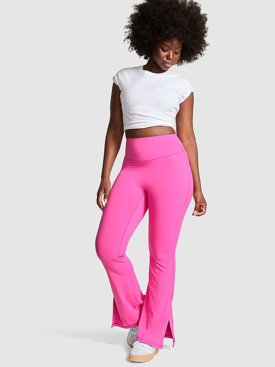 vs Pink Relay Side-Slit Flare Leggings Pink Gossip 2 of 2 