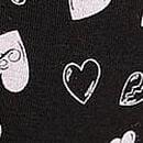 Cotton String Bikini Panty, Black Broken Hearts Print, swatch