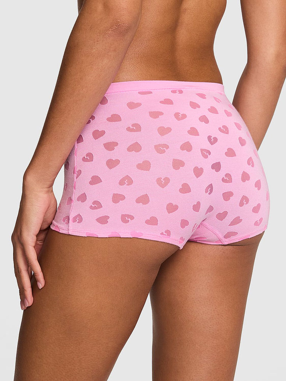 vs Pink Cotton Dorm Boyshort Panty Pink Lollipop 2 of 3 
