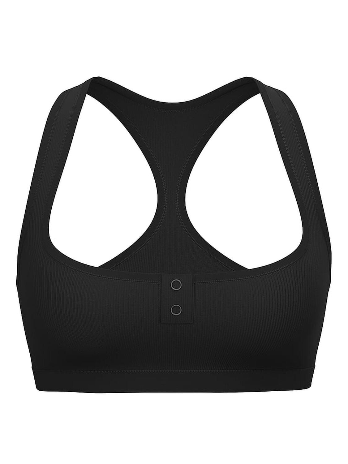 pink Pink Cotton Dorm Unlined Racerback Bralette Black 3 of 3 