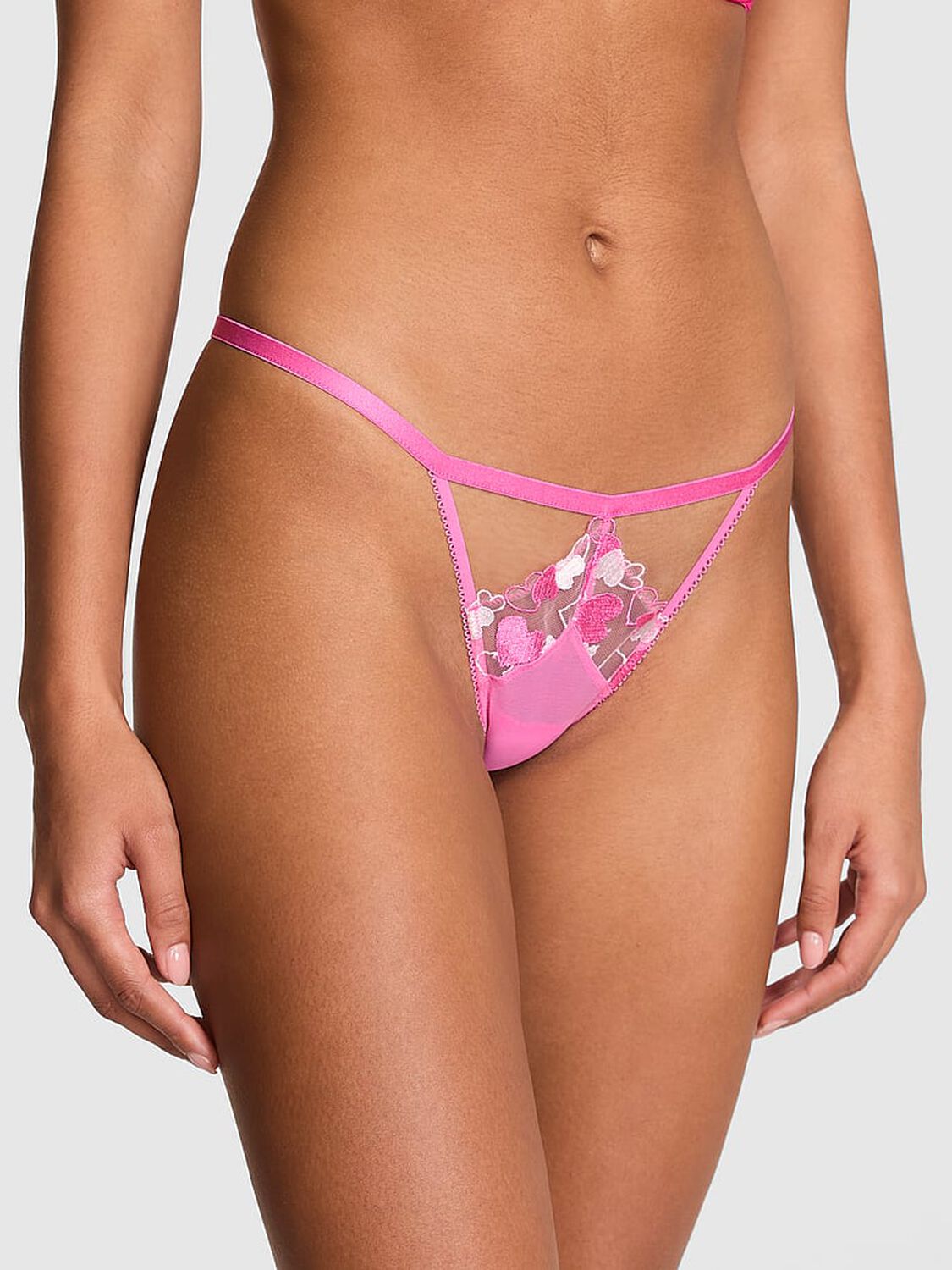 vs Pink Wink V-String Panty Pink Tulip 1 of 4 