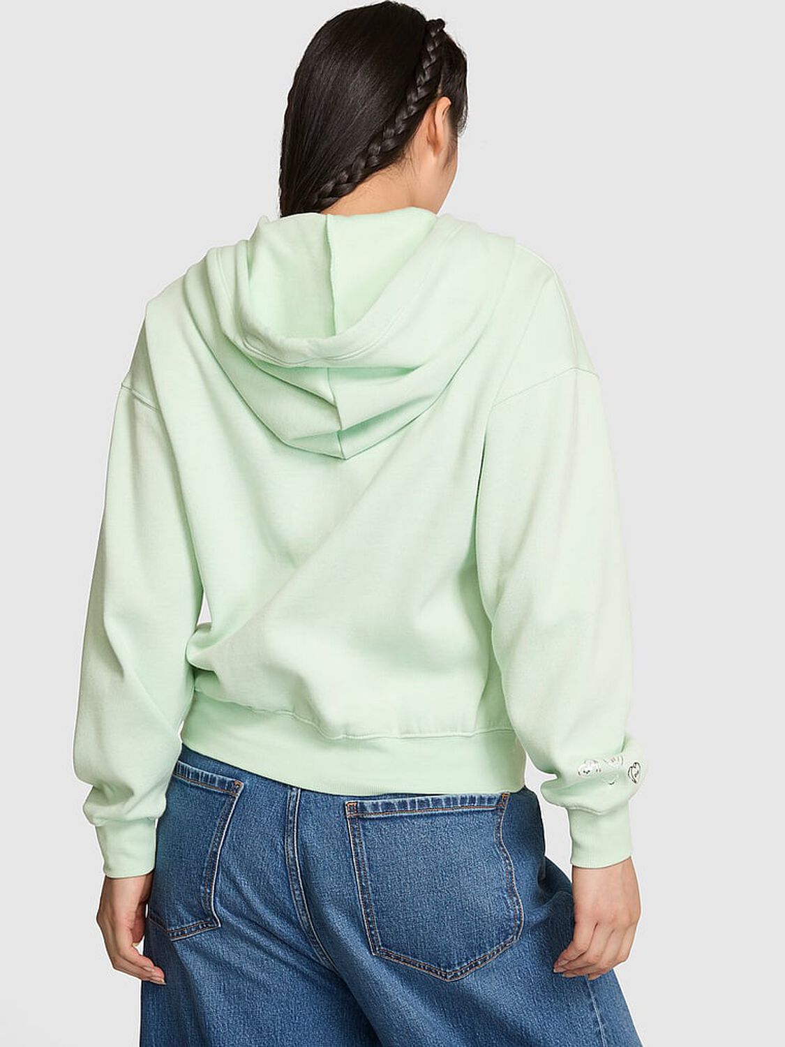 vs Pink Campus Fleece&trade; Full-Zip Hoodie Mint Vday 2 of 3 