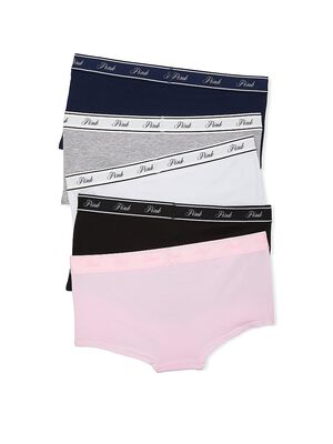 5-Pack Logo Cotton Boyshort Panties