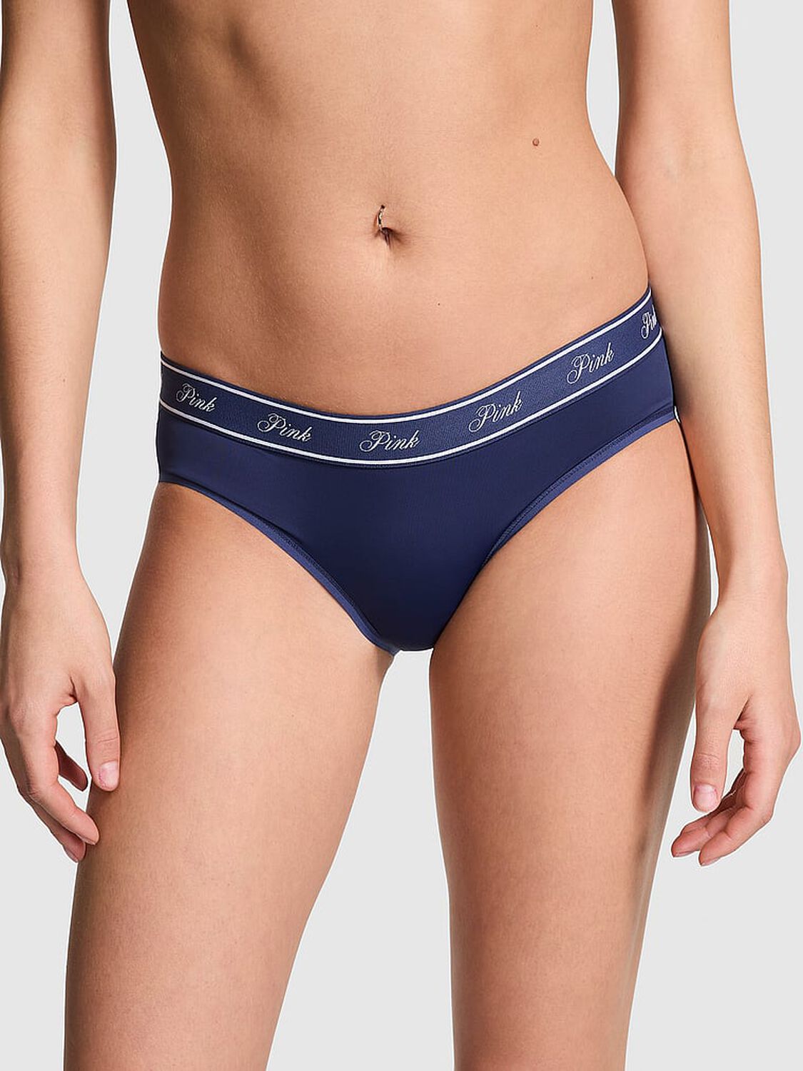 vs Pink Logo Hiphugger Panty Midnight Navy 1 of 3 