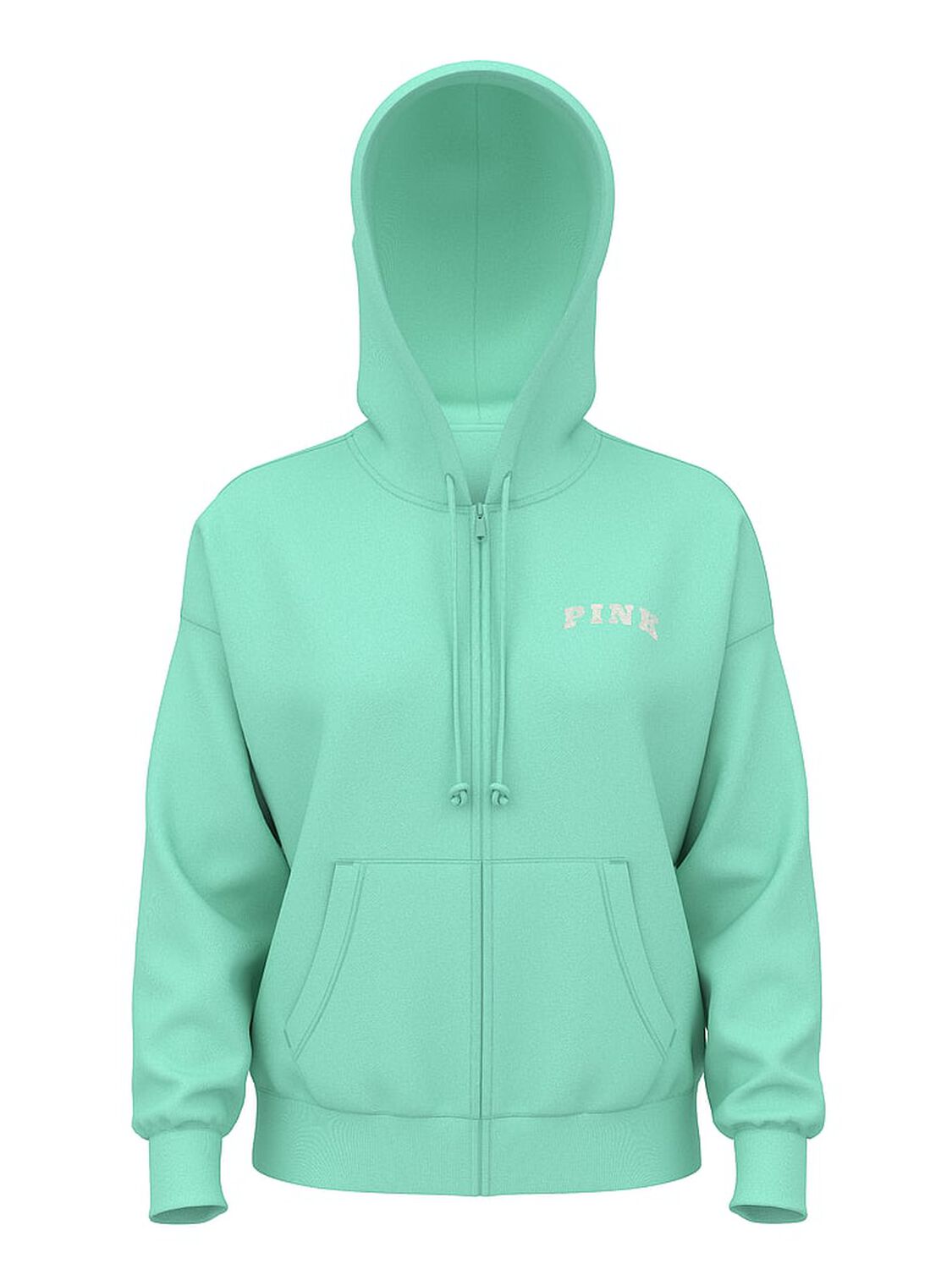 vs Pink Ivy Fleece Campus Full-Zip Hoodie Sweet Mint 3 of 3 