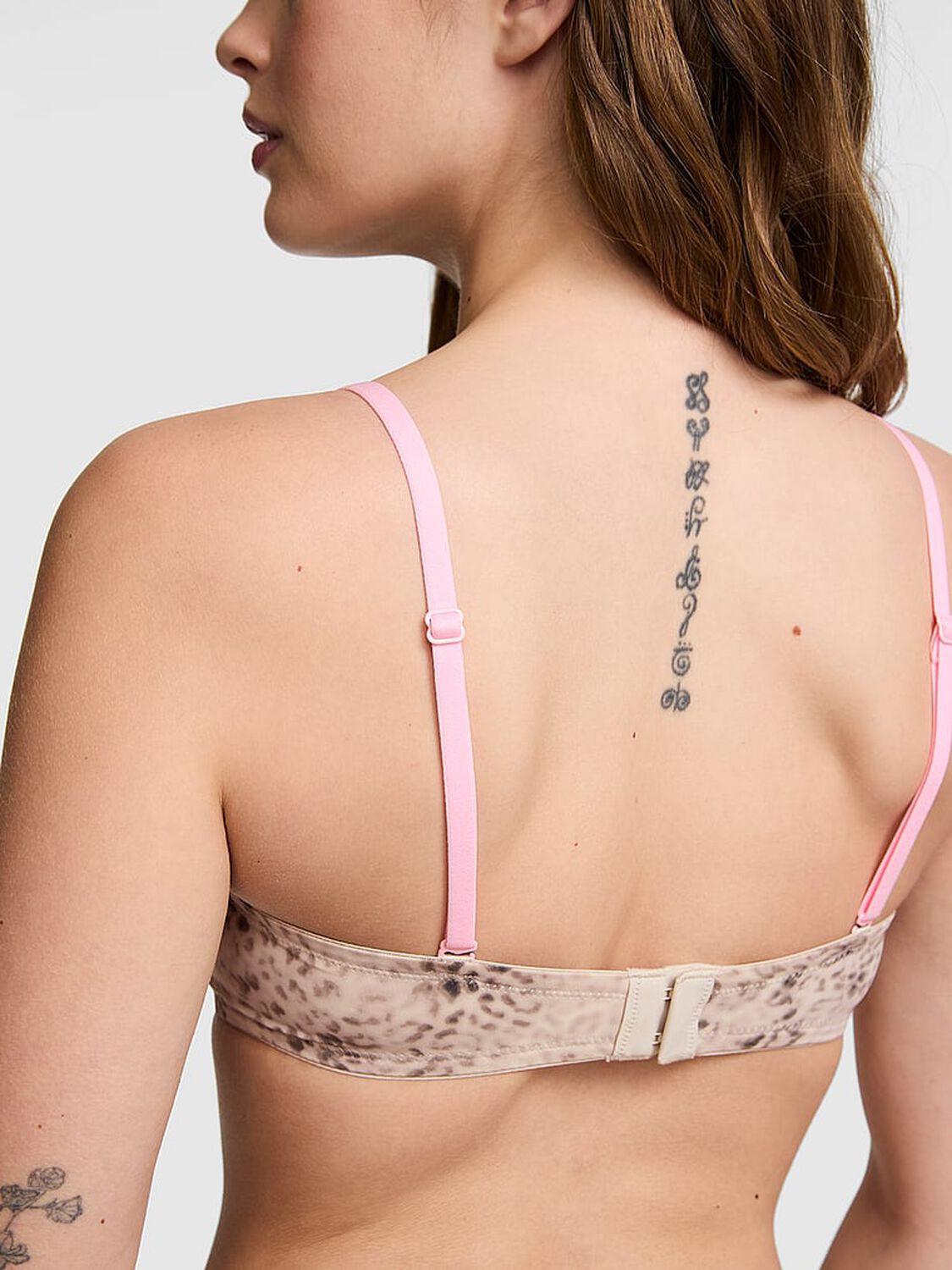 vs Pink Wear Everywhere Wear Everywhere&trade; Push-Up Strapless Bra Natural Leopard 2 of 3 