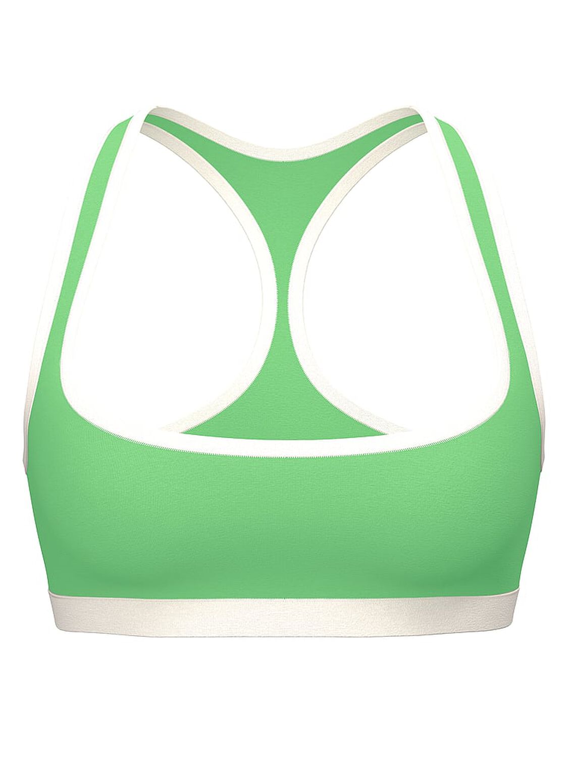 vs Pink Bralettes & Bra Tops Cotton Dorm Unlined Racerback Bralette Wild Green 3 of 3 
