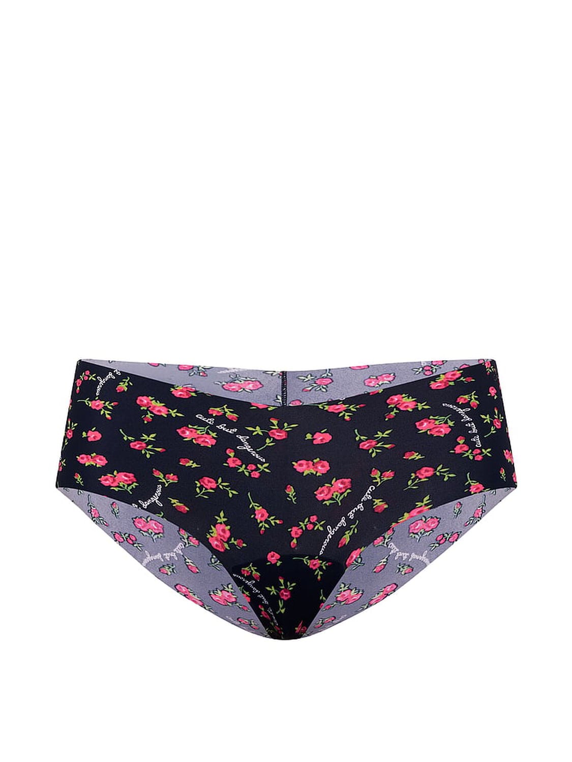 vs Pink No-Show Hiphugger Panty Noir Navy Cute But Dangerous Print 3 of 3 