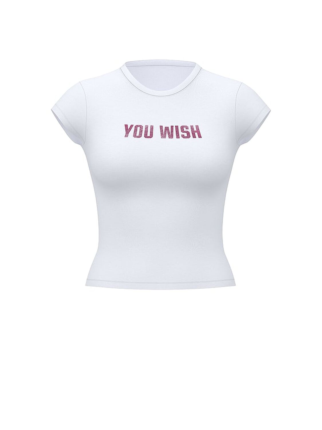 vs Pink Cotton Baby Tee White 3 of 4 