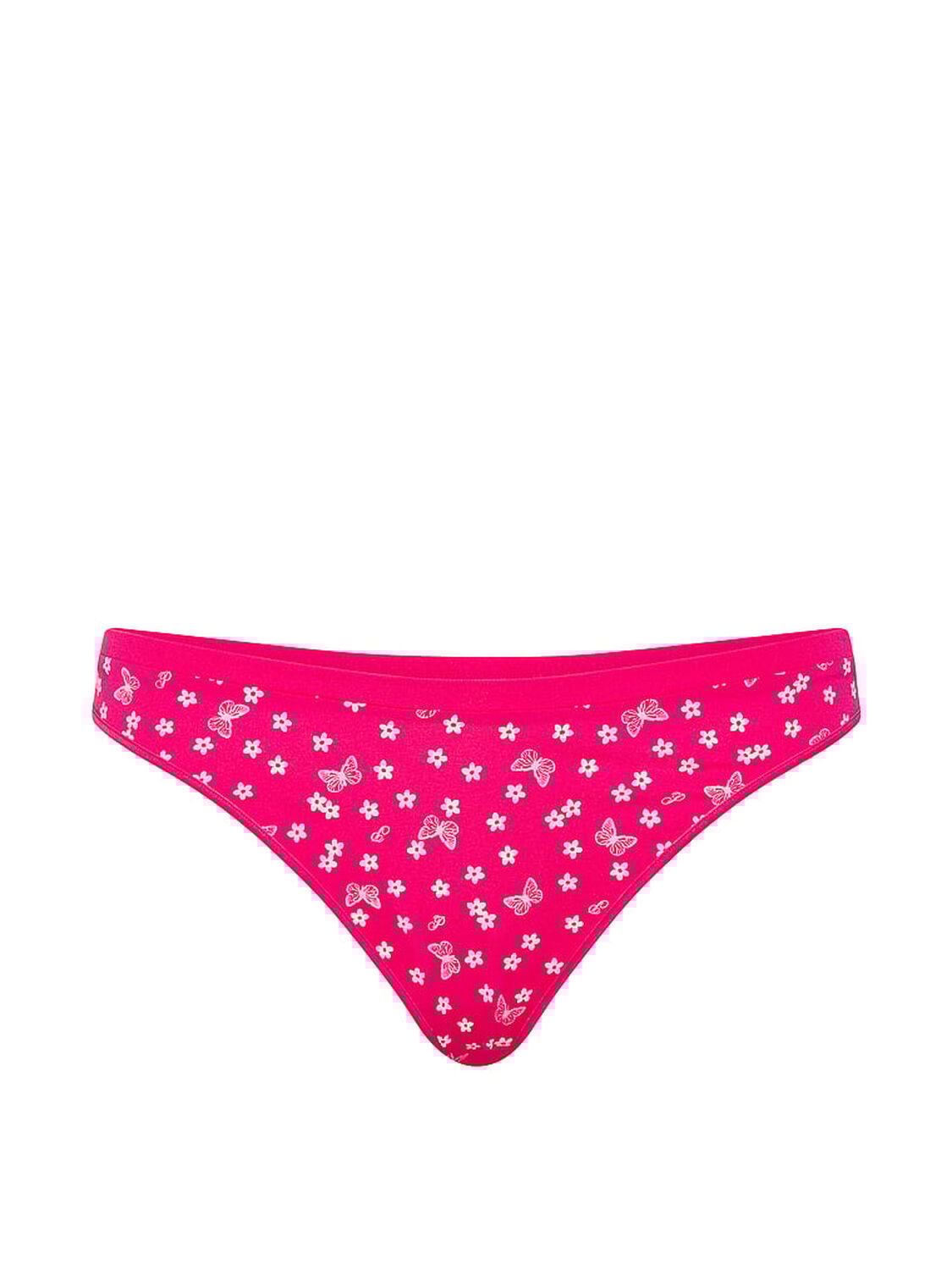 vs Pink Seamless High-Leg Thong Panty Hot Stuff Butterfly Hibiscus Print 3 of 3 