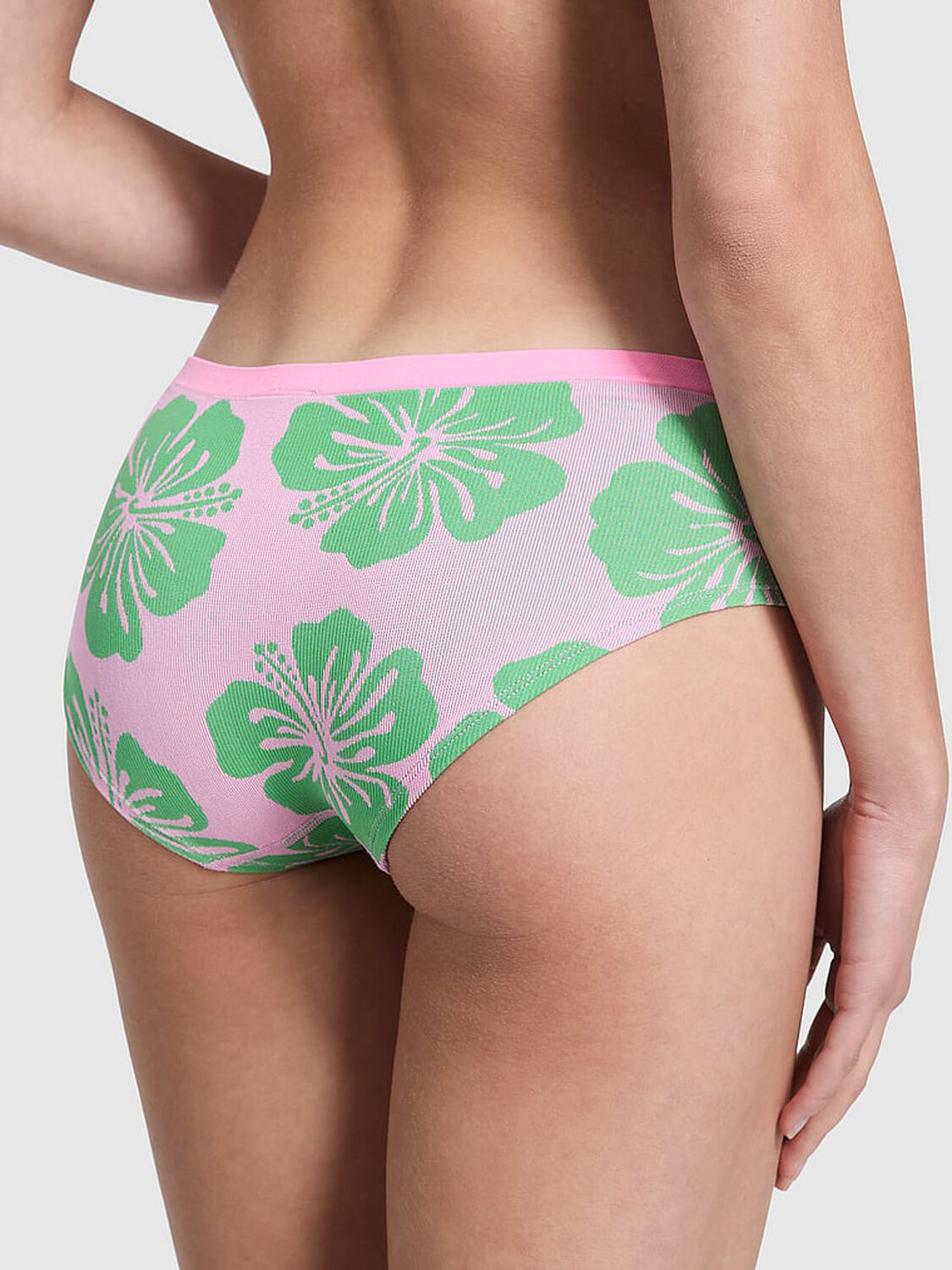 vs Pink Seamless Hiphugger Panty Pink Lollipop Hibiscus Print�� 2 of 2 