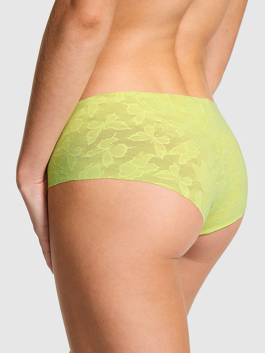 vs Pink No-Show Cheeky Panty Lime Citron 2 of 3 
