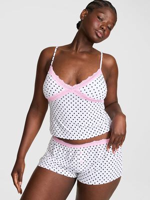 Modal Lace-Trim Micro Shorts