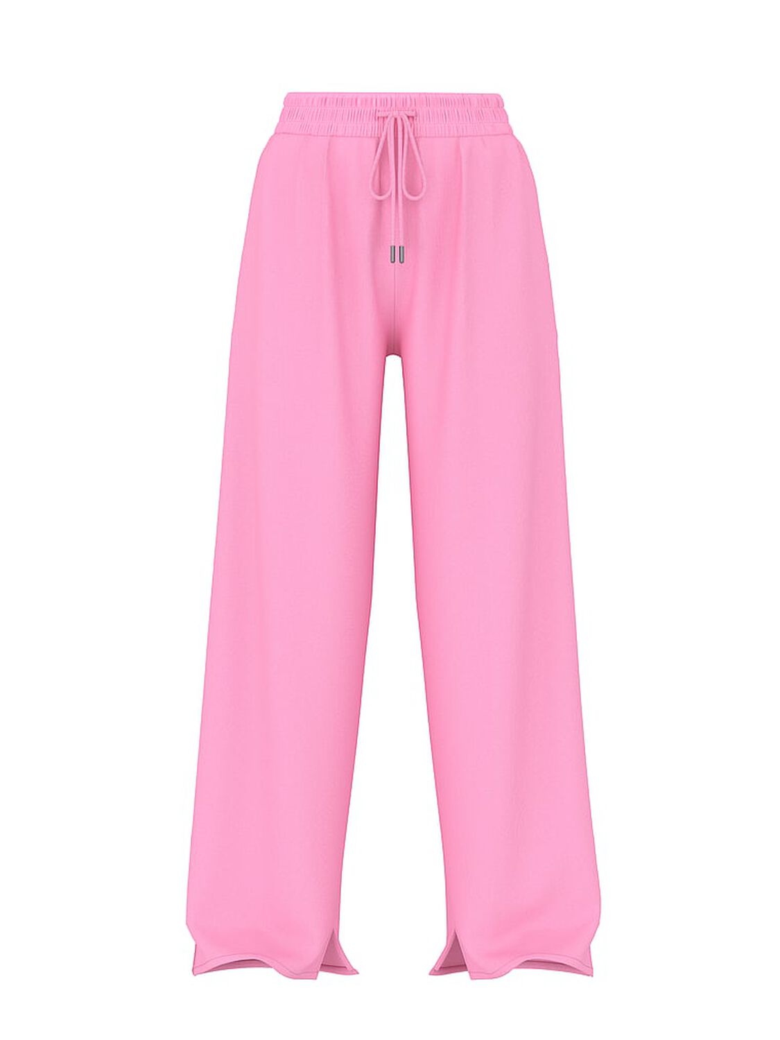 vs Pink Campus Fleece&trade; Wide-Leg Split-Hem Sweatpants Pink Lollipop Shine 3 of 3 