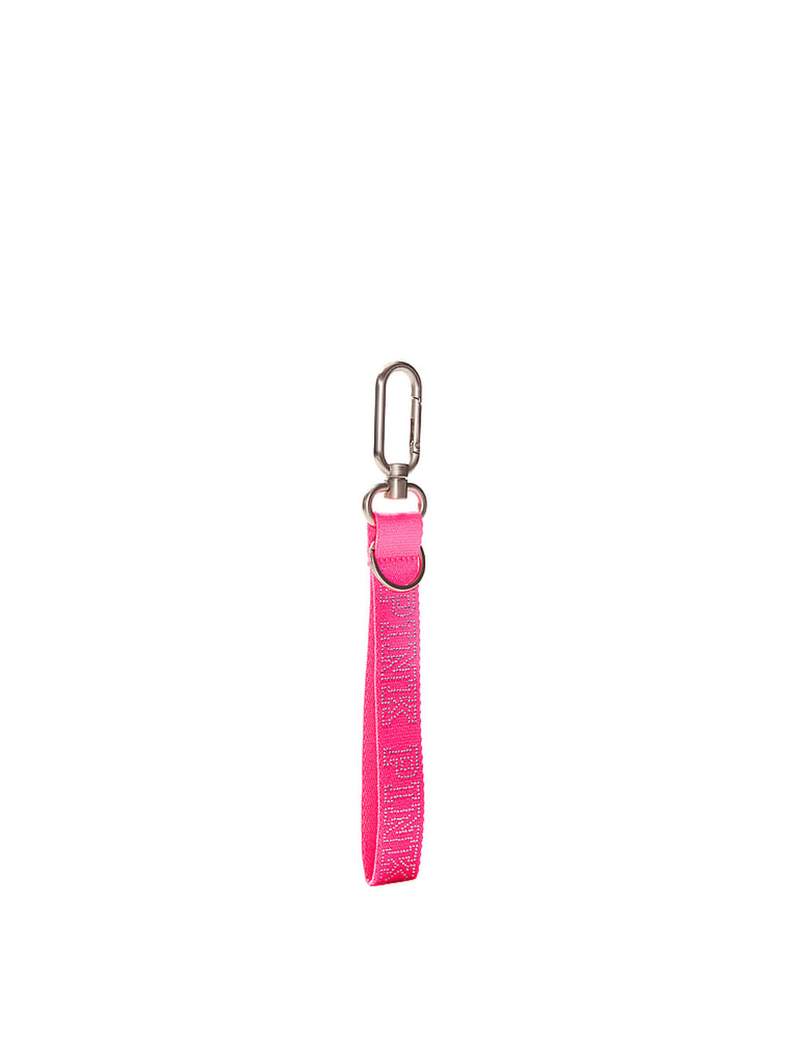 vs Pink Wristlet Strap Keychain Pink With Bling Logo 1 of 2 