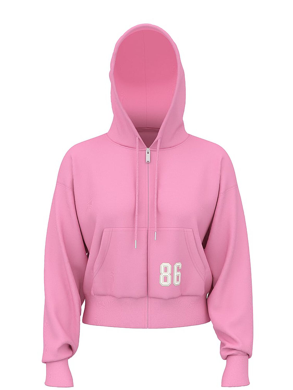 vs Pink Ivy Terry Shrunken Full-Zip Hoodie Pink Lollipop 2 of 2 