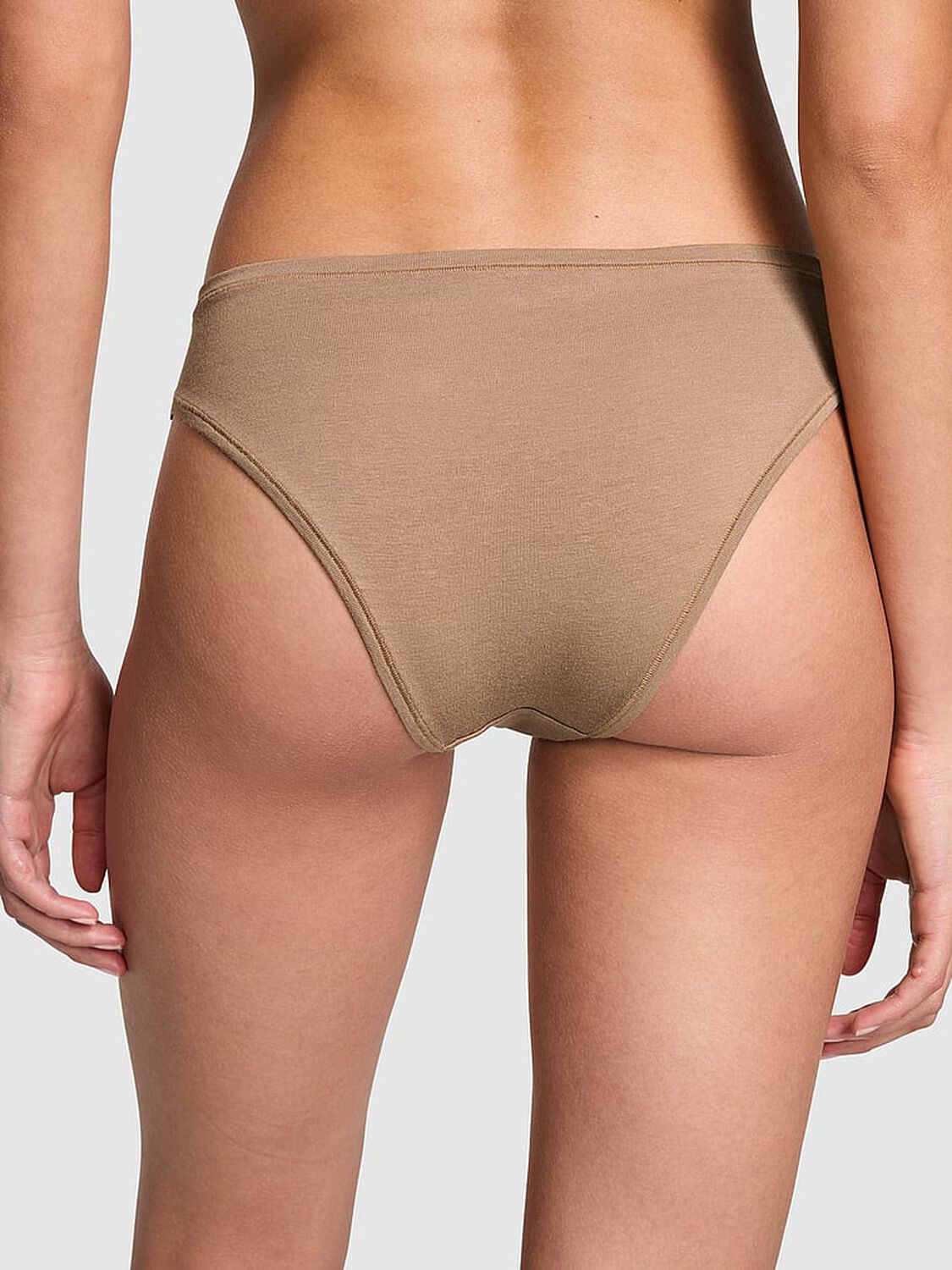 vs Pink Cotton Cheeky Panty Cocoa Latte 2 of 3 