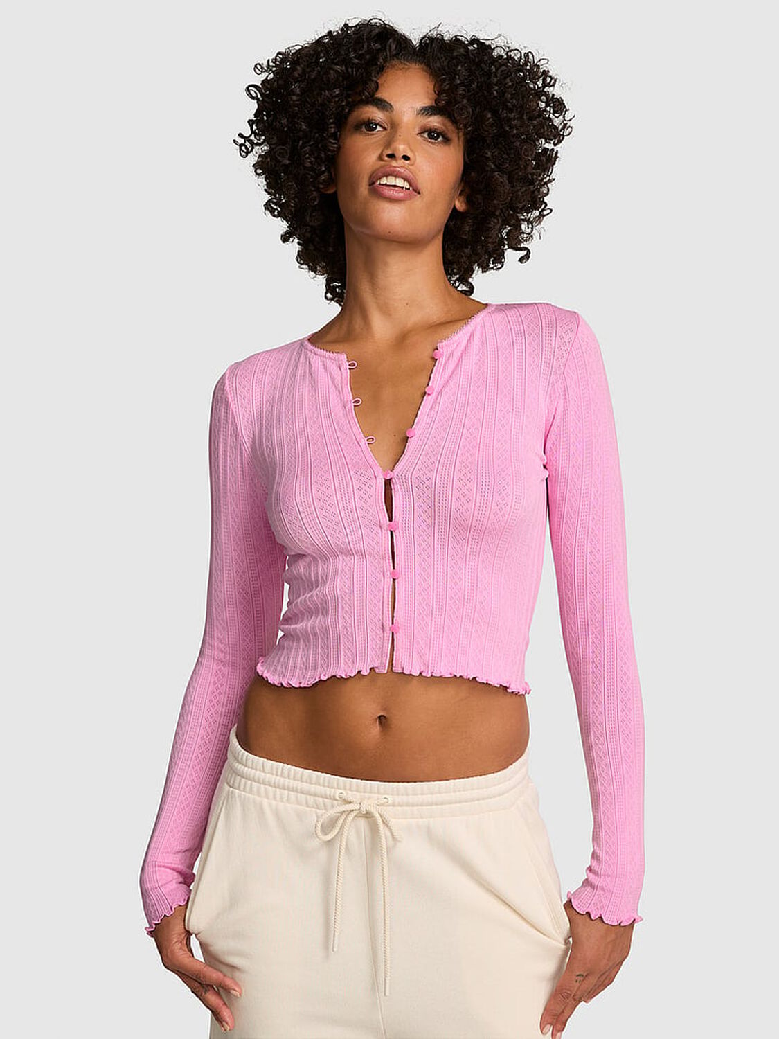 vs Pink AnyWear Cropped Cardigan 1 of 2 