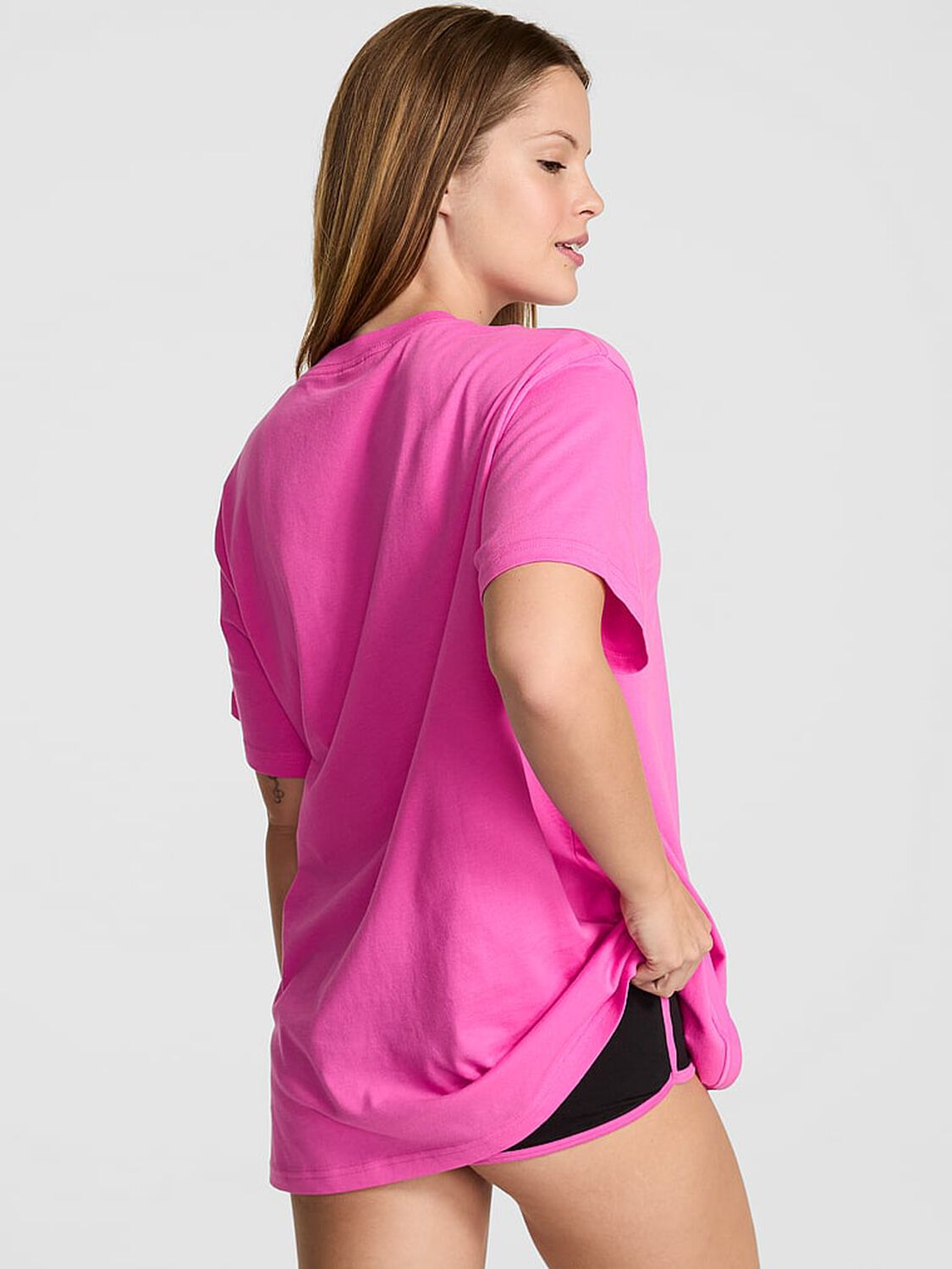 vs Pink Campus Cotton Tee Pink Gossip 2 of 4 