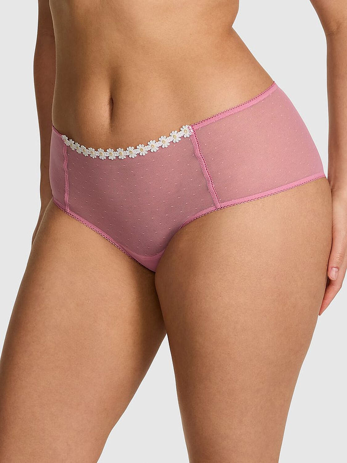 vs Pink Lace Cheeky Panty Cashmere Rose 1 of 3 