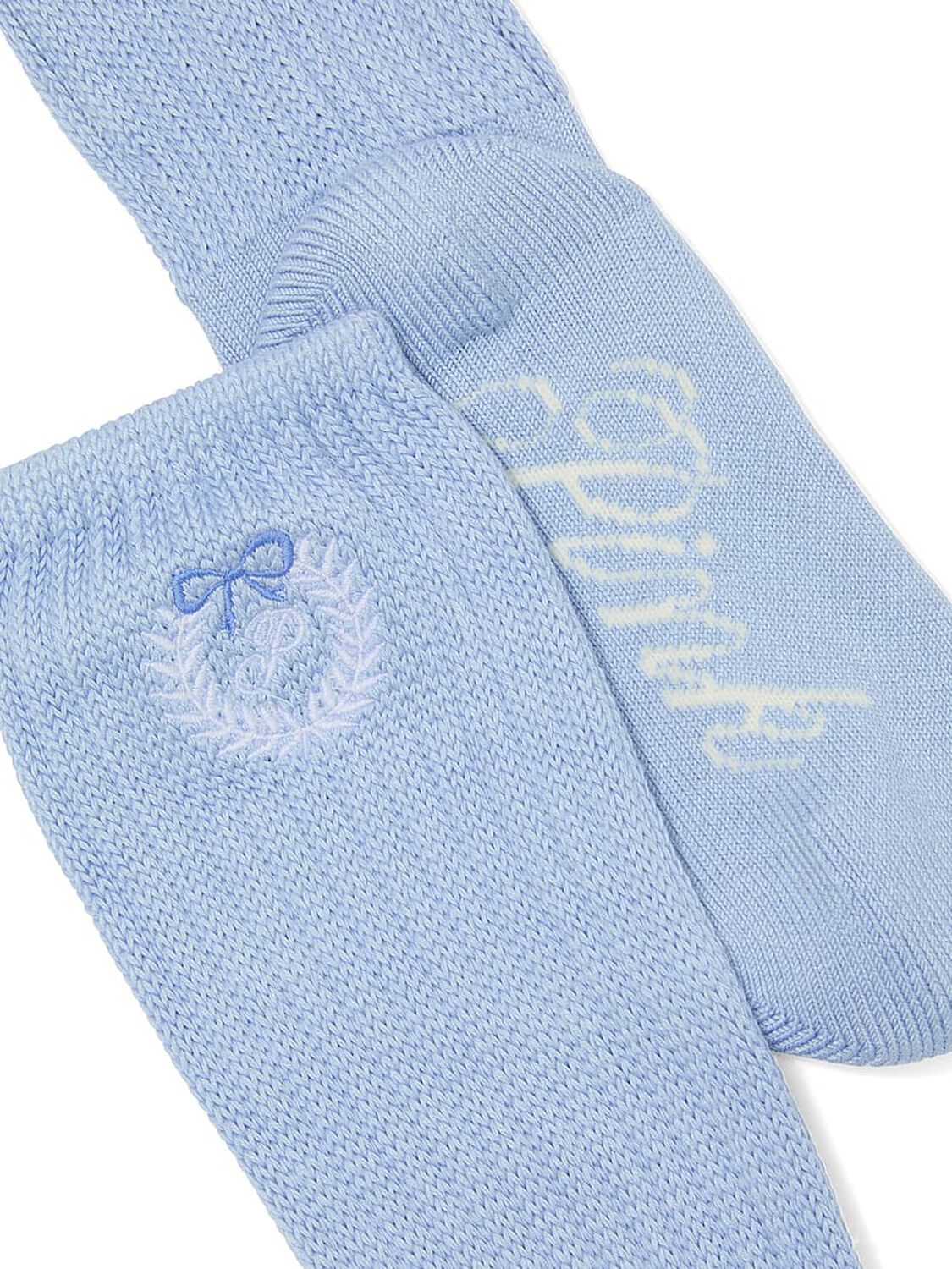 vs Pink Ribbed Slouch Socks Icy Blue With Wreath Laurel 2 of 2 