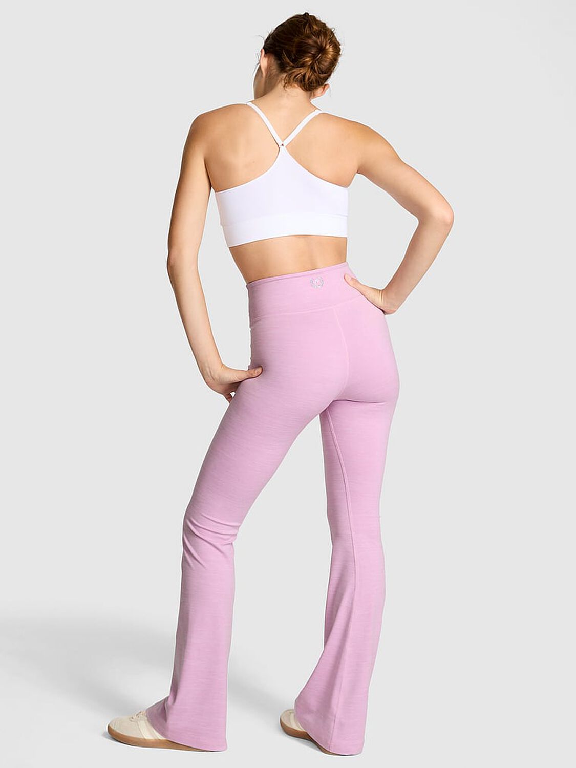 pink Pink Relay Flare Leggings Hushed Lilac Marl 2 of 4 