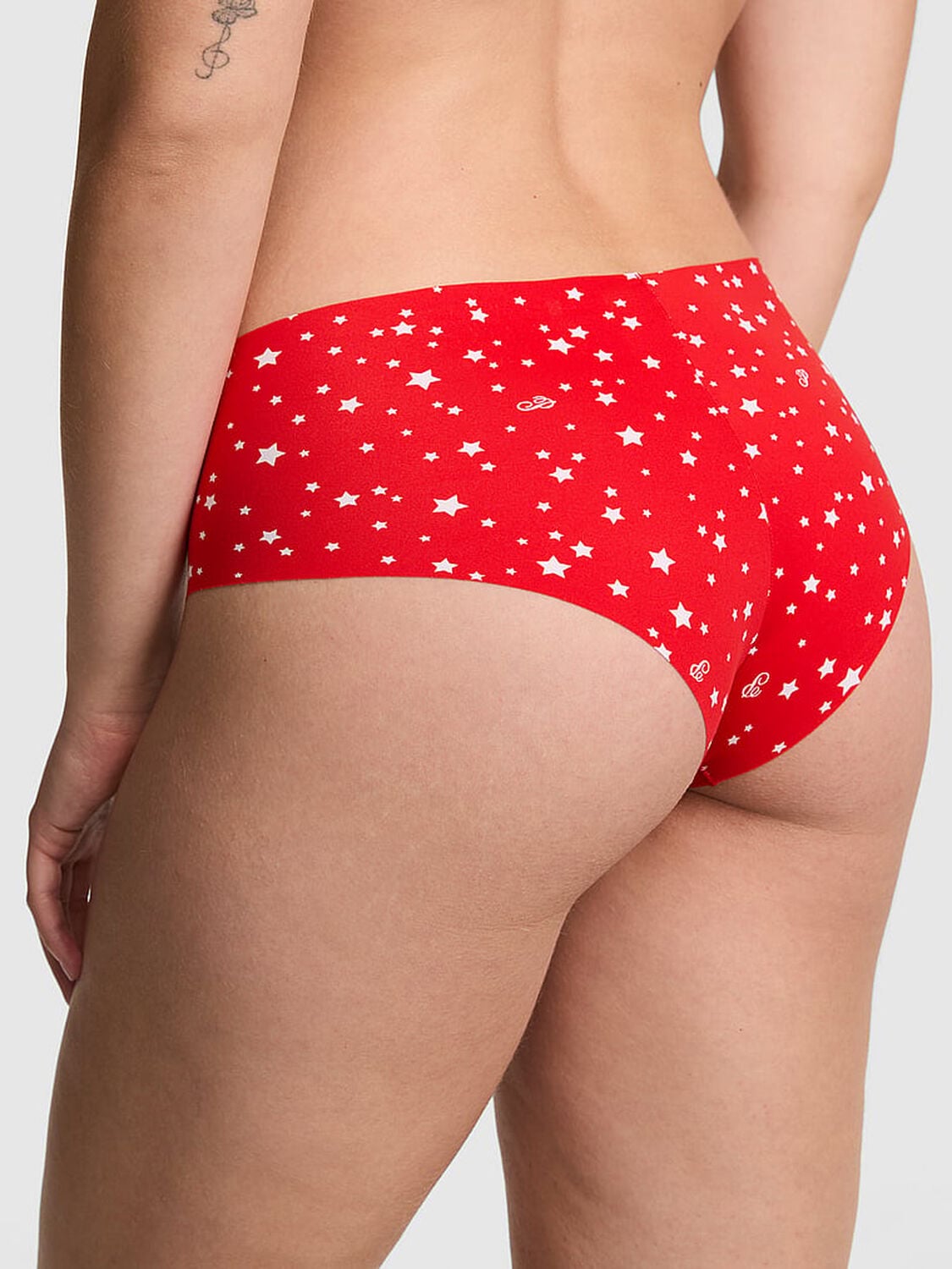 vs Pink No-Show Cheeky Panty Red Star Print 2 of 2 