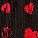 Logo Cotton High-Leg Micro Thong Panty, Black Broken Hearts, swatch
