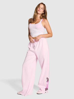 Campus Fleece&trade; Wide-Leg Split-Hem Sweatpants