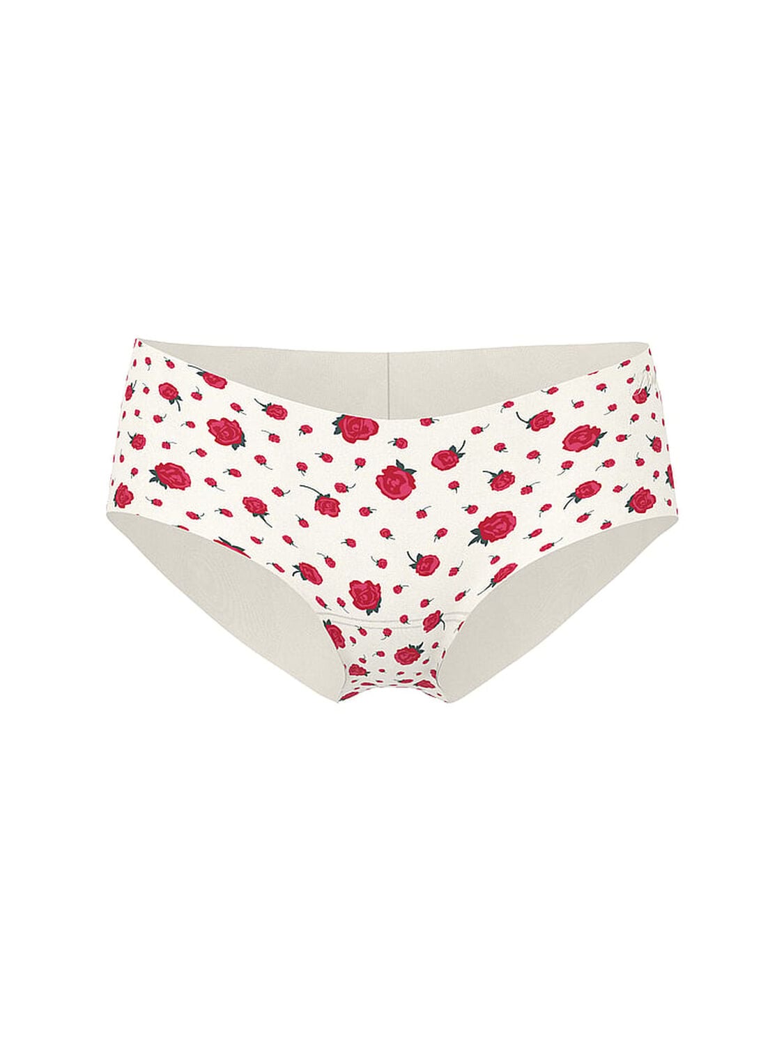 pink Pink No-Show Hiphugger Panty Winter White Rose Floral 3 of 3 