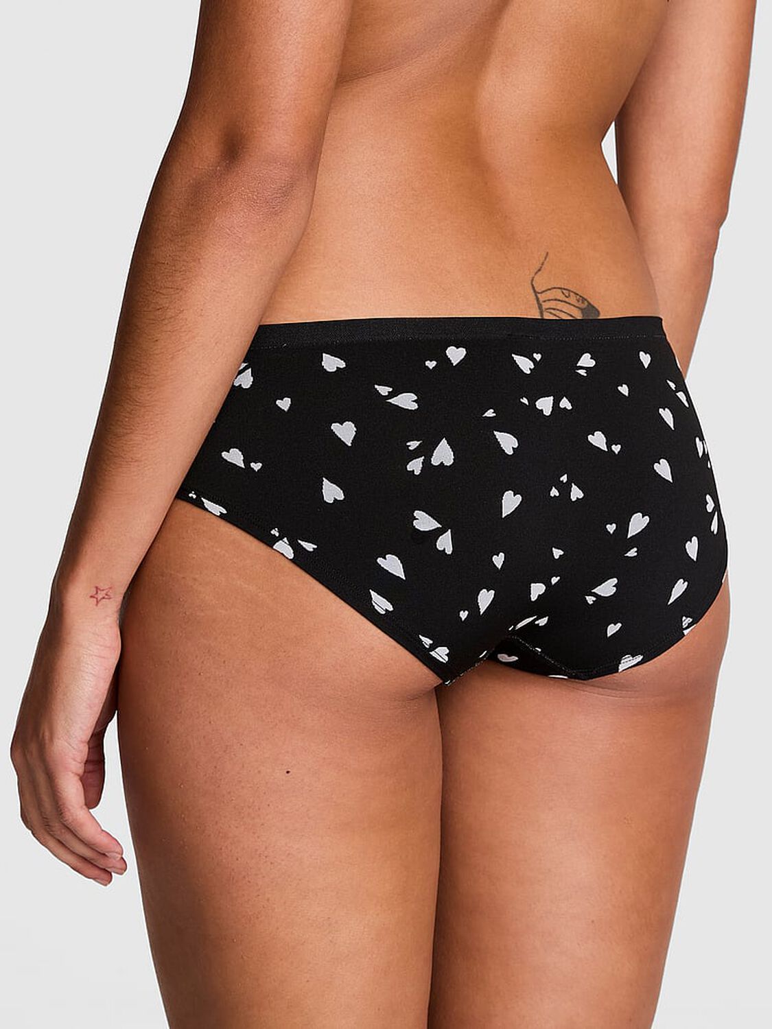 vs Pink Seamless Hiphugger Panty Black Heart Print 2 of 3 