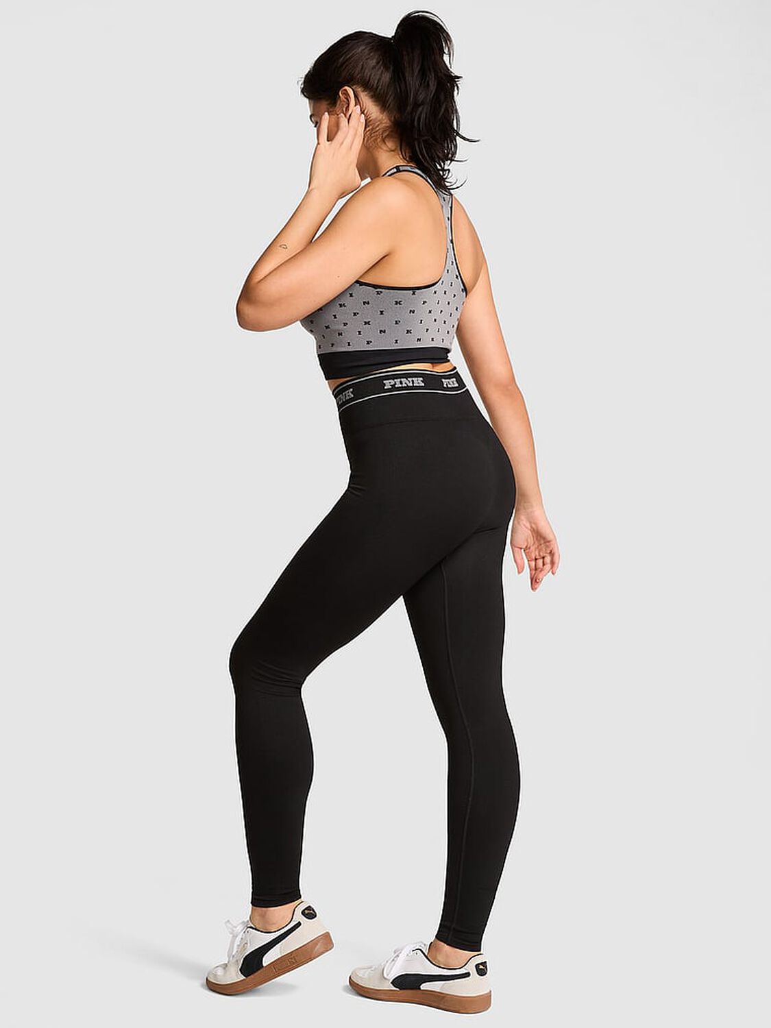 vs Pink Seamless Classic Logo Leggings Pure Black 2 of 3 