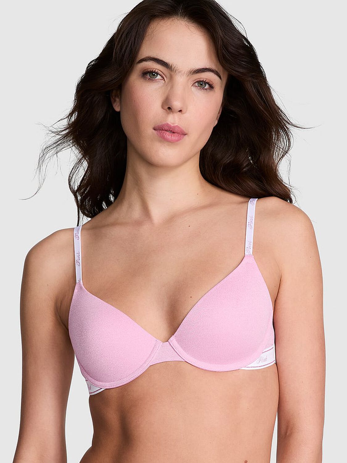 vs Pink Wear Everywhere Wear Everywhere Lightly Lined T-Shirt Bra Petal Pink 1 of 4 