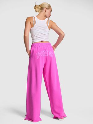 Campus Fleece&trade; Wide-Leg Split-Hem Sweatpants