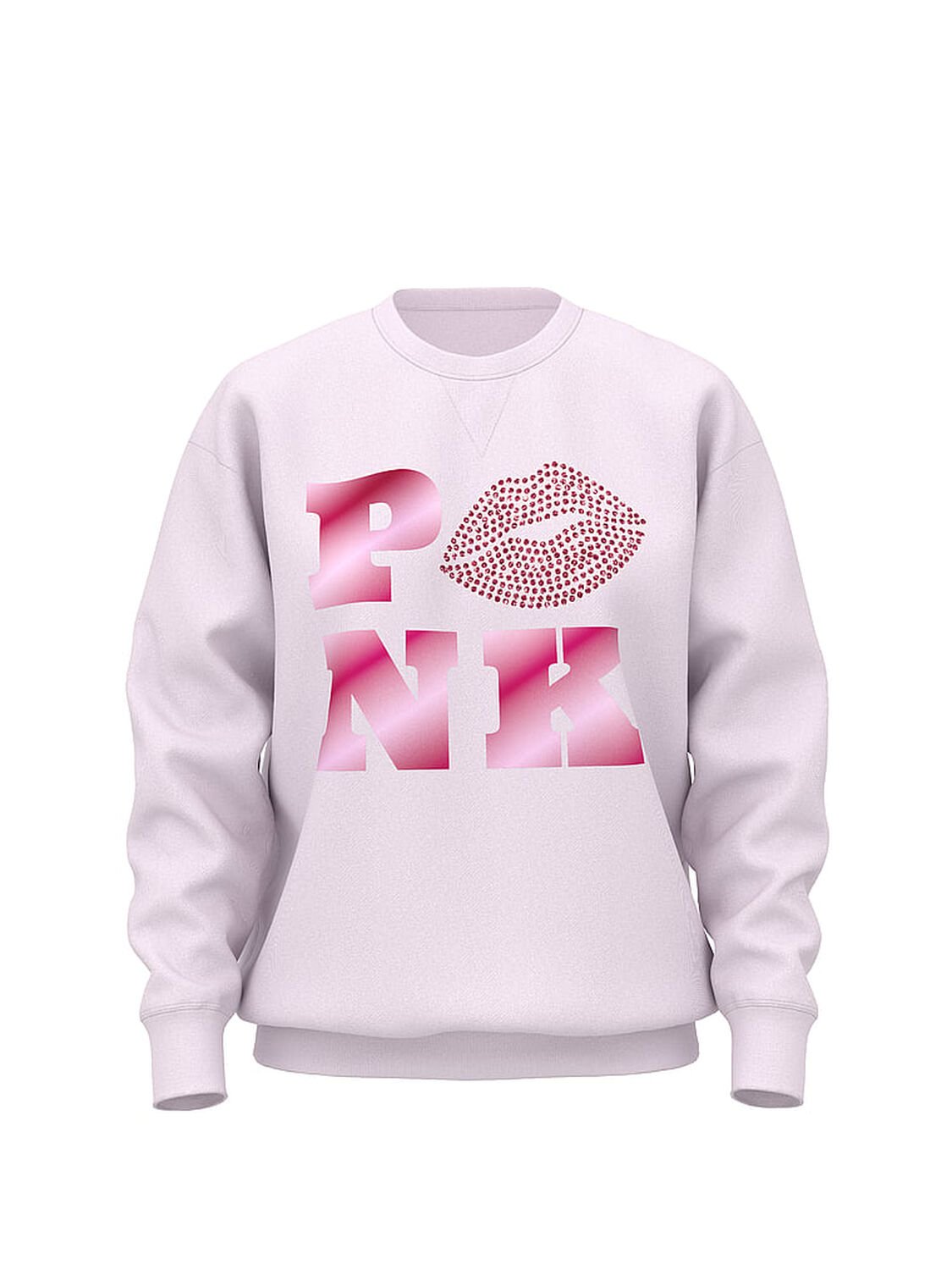 vs Pink Campus Fleece&trade; Oversized Crew Sweatshirt Pink Tulip Vday 3 of 3 