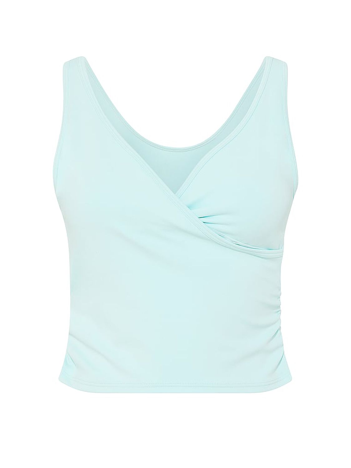vs Pink PINK Relay&trade; Ruched Wrap Bra Tank Spray Blue 3 of 3 